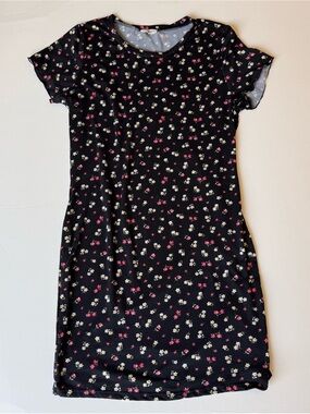 Allyson Women's Medium Black Floral Mini Dress
Ditsy Flower Short Sleeve Y2K